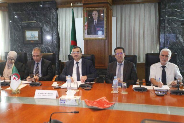 وزير الطاقة والمناجم يتحادث مع مسؤولي مؤسستين روسيتين في المجال المنجمي
