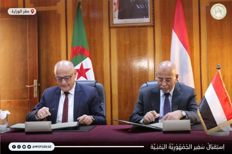 توقيع مذكرة تفاهم بين قطاعي التكوين و التعليم المهنيين لحكومة الجمهورية الجزائرية ونظيرتها اليمنية