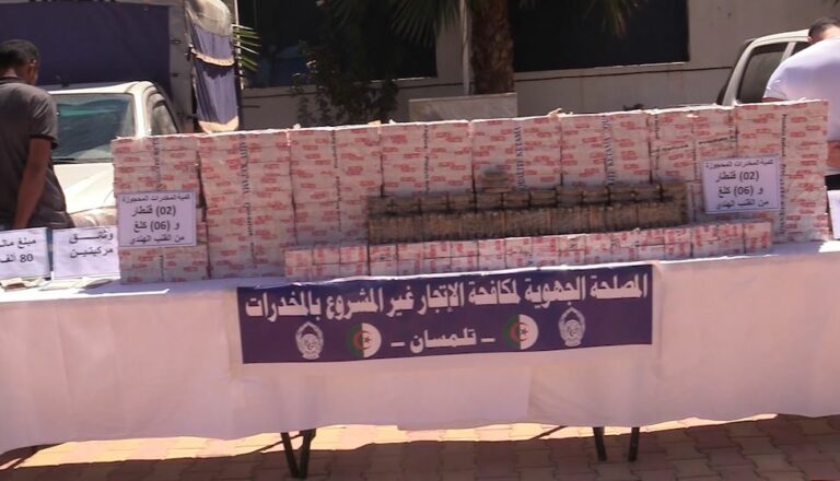 تلمسان : حجز 02 قنطار و6 كلغ من الكيف المعالج