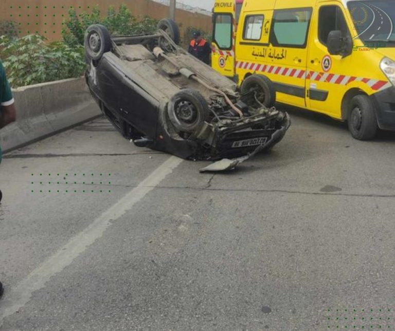 إصابة أربعة أشخاص في حادث مرور بولاية البليدة