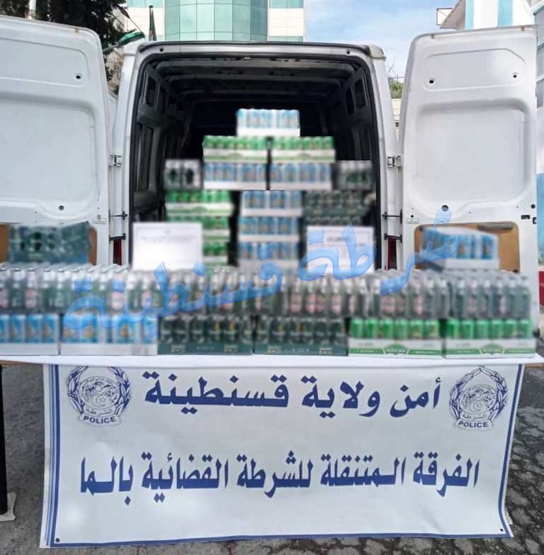 شرطة قسنطينة توقف شخص وتضبط كمية من المشروبات الكحولية