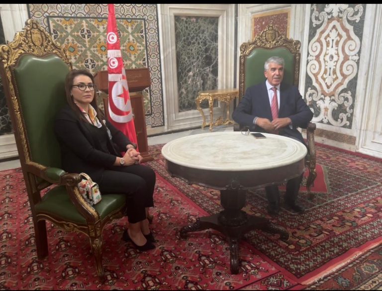 النائب بهجة العمالي تُستقبل من قبل رئيس مجلس النواب التونسي