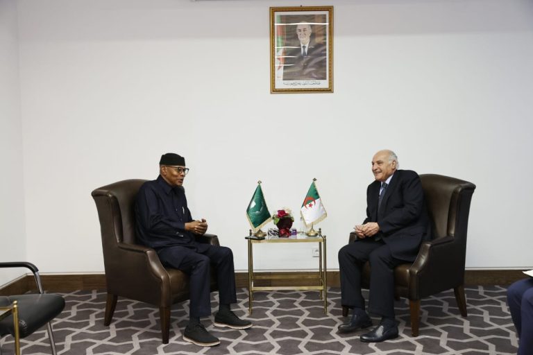 وزير الخارجية السيد أحمد عطاف يجري محادثات ثنائية مع الممثل السامي للاتحاد الأفريقي المعني بإسكات البنادق