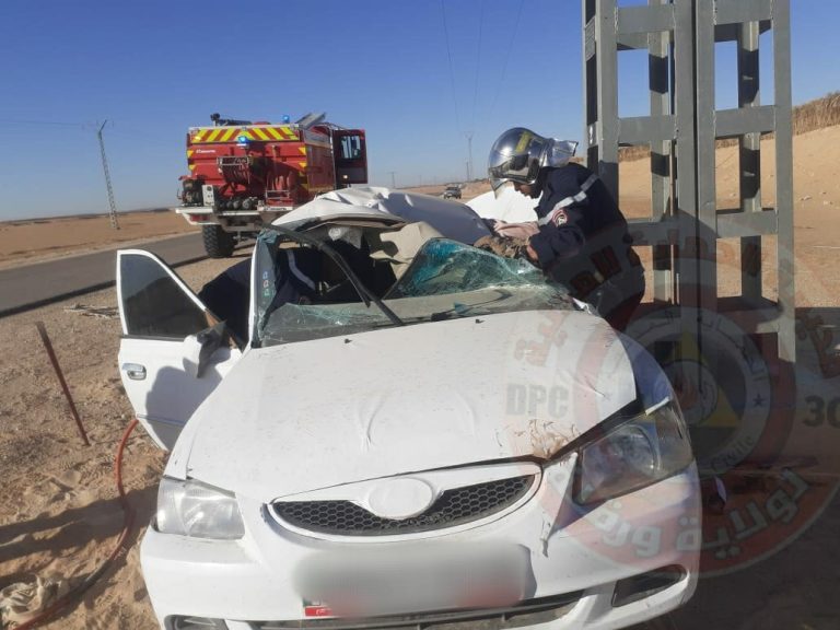 وفاة شخص و إصابة آخر في حادث مرور بولاية ورقلة