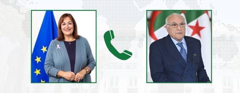 السيد أحمد عطاف يتلقى مكالمة هاتفية من مفوضة الاتحاد الأوروبي لشؤون المتوسط