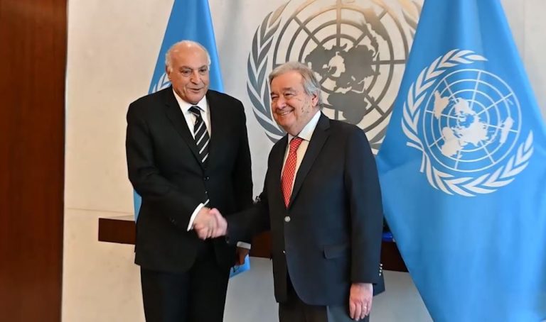 أحمد عطاف يجري محادثات ثنائية مع الأمين العام لمنظمة الأمم المتحدة أنطونيو غوتيريش
