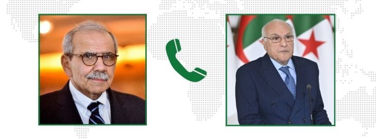 وزير الخارجية السيد أحمد عطاف يتلقى اتصالا هاتفيا من قبل رئيس الحكومة اللبنانية