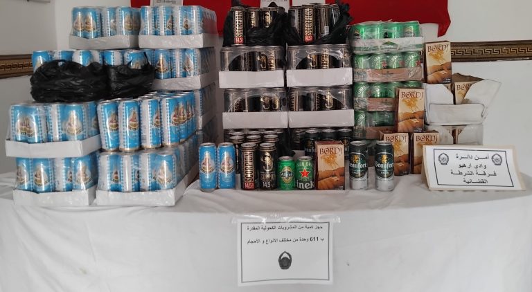شرطة غليزان : حجز 611 وحدة من المشروبات الكحولية من مختلف الأنواع والأحجام