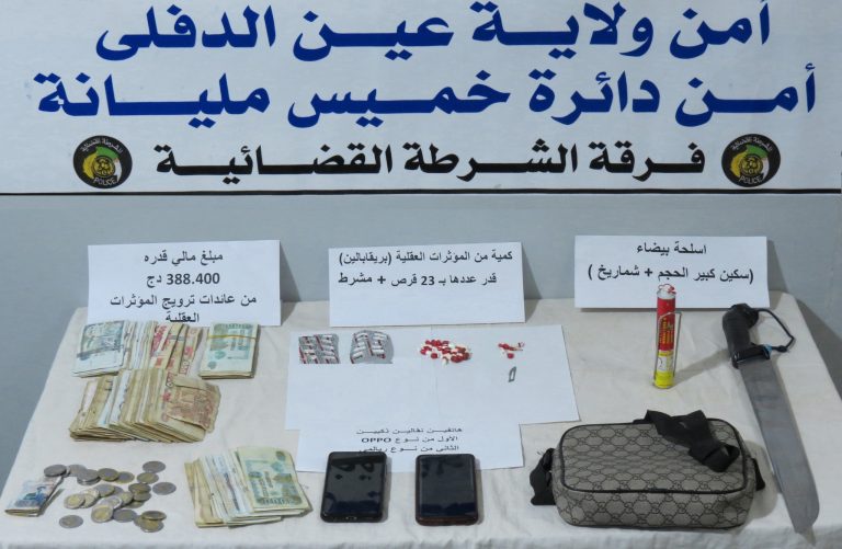 شرطة عين الدفلى توقف شقيقين يروجان المخدرات والمؤثرات العقلية