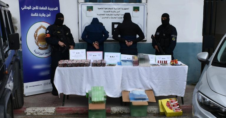 شرطة قالمة توقف شخصين وتحجز 9015 كبسولة من المؤثرات العقلية