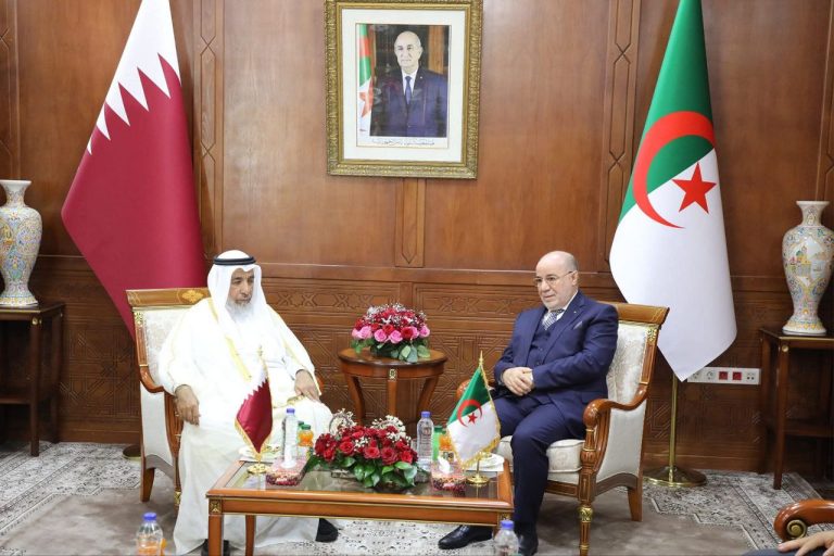 استقبال وزير الشؤون الدينية يوسف بلمهدي لوزير الأوقاف القطري غانم بن شاهين