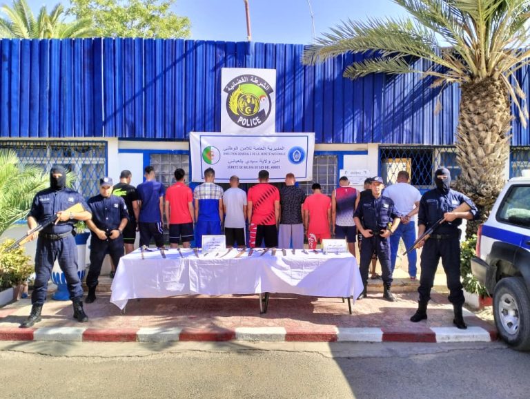 سيدي بلعباس : تفكيك عصابتي أحياء وحجز أسلحة بيضاء وكلاب مدربة