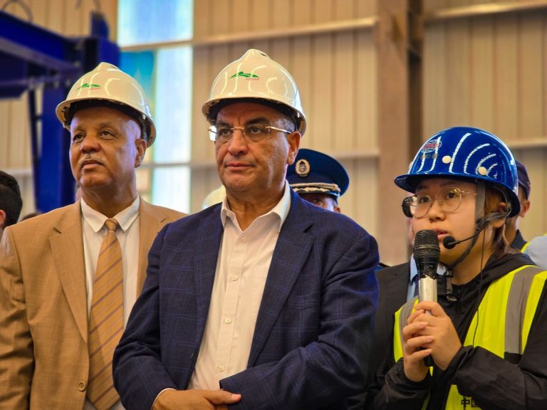 الخط المنجمي الغربي : وزير الأشغال يتفقد مصنع العوارض بحاسي خبي