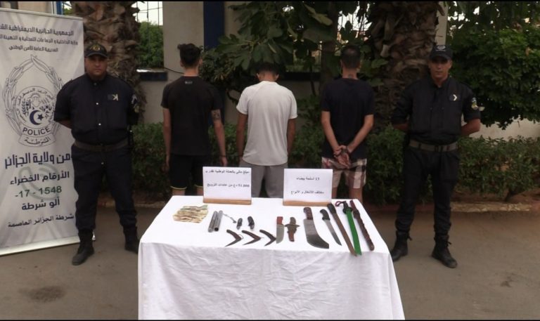 شرطة العاصمة : تفكيك عصابة أحياء وحجز أسلحة بيضاء محظورة