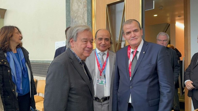 وزير التجارة الخارجية وترقية الصادرات كمال رزيق يلتقي الأمين العام للأمم المتحدة أنطونيو غوتيريش بجنيف