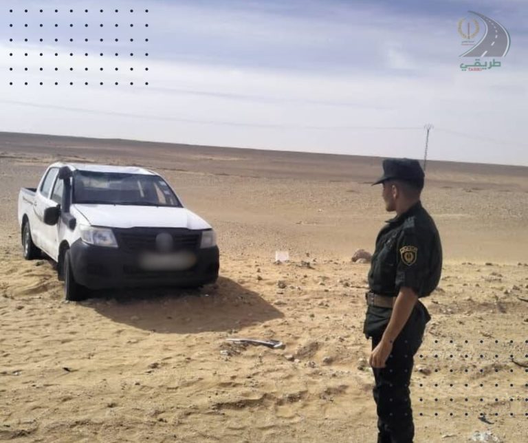 حادث مرور مادي على الطريق الوطني رقم 03 ببرج عمر إدريس دون خسائر بشرية