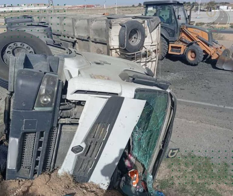 انحراف جرار طريقي بالطريق الوطني رقم 03 بين باتنة وقسنطينة