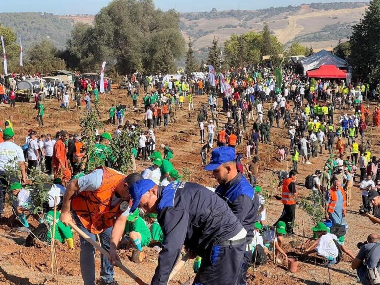انطلاق أكبر حملة وطنية للتشجير تحت شعار “خضراء بإذن الله” بمشاركة واسعة من المجتمع المدني ومؤسسات الدولة عبر كامل التراب الوطني