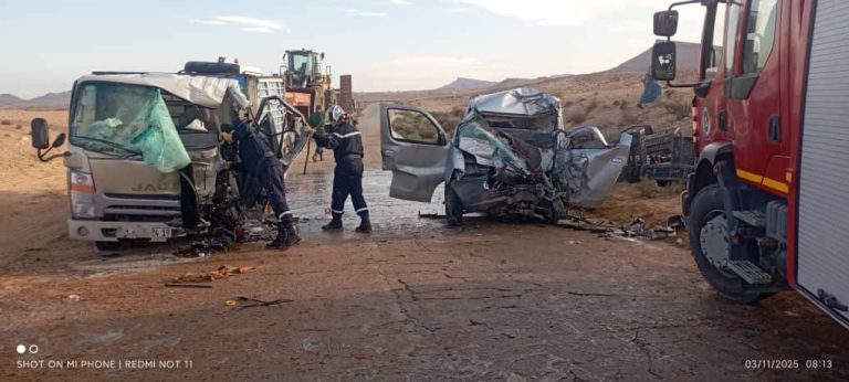 إصابة 05 أشخاص في حادث مرور بمنطقة واد المالح بولاية المسيلة