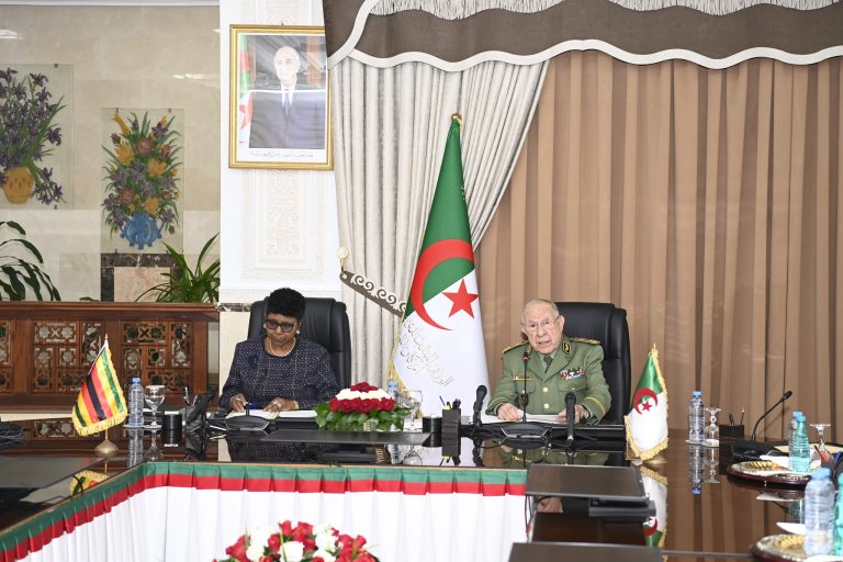 كلمة رئيس أركان الجيش الوطني الشعبي خلال استقبال وزيرة الدفاع وقدماء المحاربين لجمهورية زيمبابوي