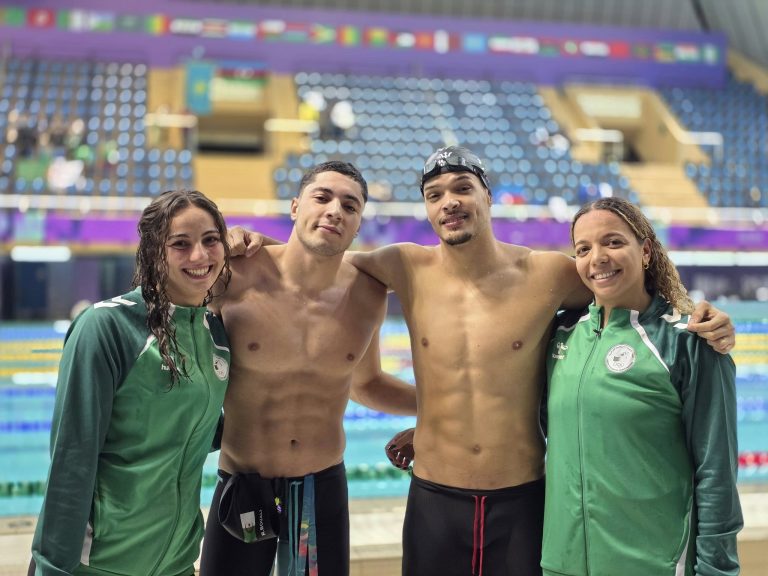 الجزائر تحصد الميدالية البرونزية في سباق 4×100 متر سباحة حرة مختلط ضمن دورة ألعاب التضامن الإسلامي بالرياض.