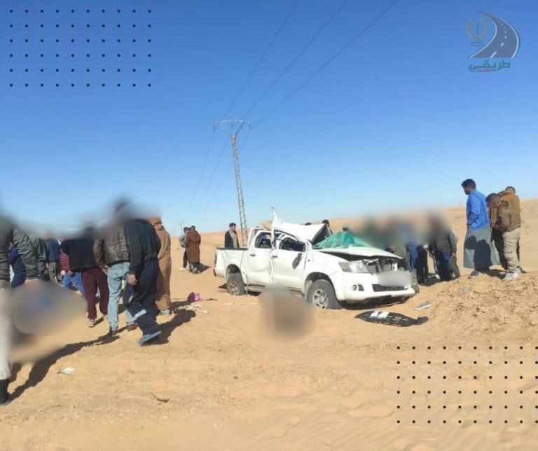 إصابة 3 أشخاص في حادث مرور بين تقرت وورقلة