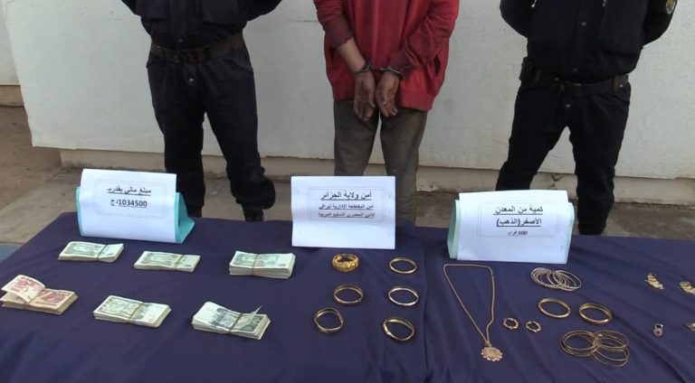 شرطة براقي تسترجع 300 غرام من الذهب وتوقيف مشتبه فيه بسرقة بالتسلق