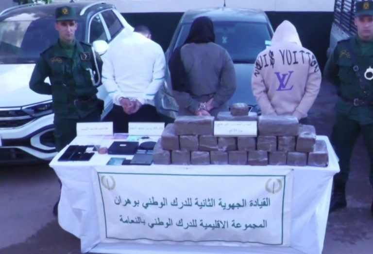 الدرك الوطني بالنعامة يوقف 03 أشخاص ويحجز 51 كلغ من المخدرات