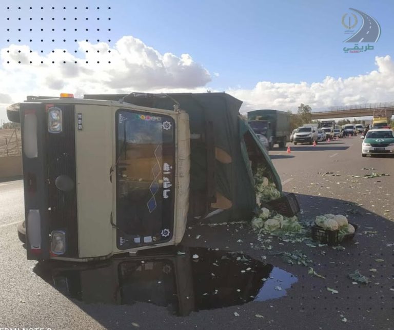 حادث مرور مادي بالطريق السيار شرق-غرب على مستوى منطقة الدغابجية بلدية حرشون باتجاه الجزائر