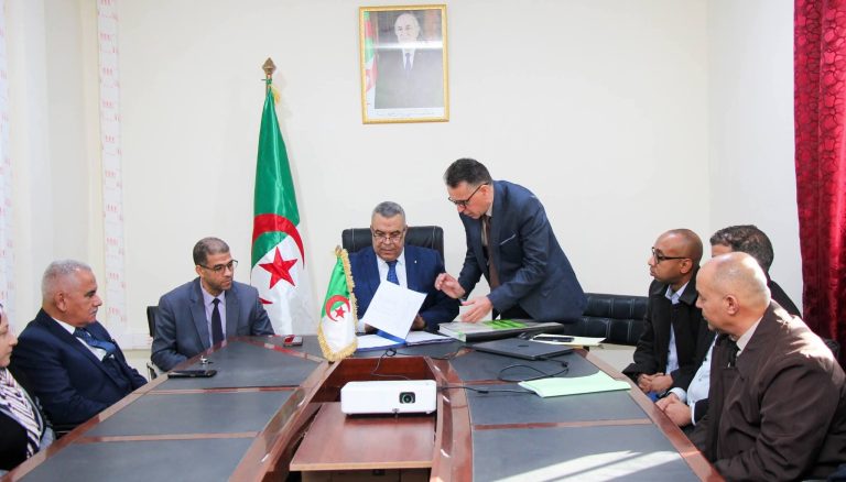 توقيف الكتابات المحاسبية لسنة 2025 بولاية المغير برئاسة الوالي نحيلة لعرج