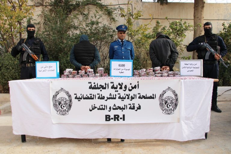 شرطة الجلفة تحجز أزيد من 6000 كبسولة من المؤثرات العقلية