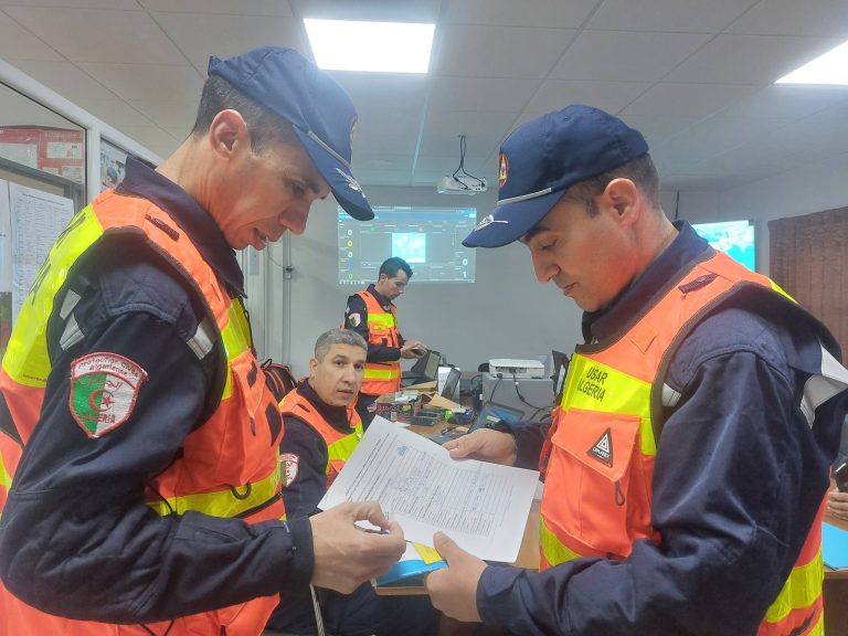 فريق البحث والإنقاذ الحضري للحماية المدنية ينفذ تمرينًا تحضيريًا لإعادة التصنيف