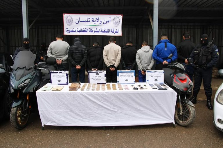 الفرقة المتنقلة للشرطة القضائية بتلمسان توقف شبكة متخصصة في الاتجار غير المشروع بالمخدرات