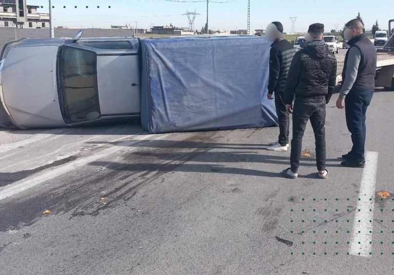حادث مرور مادي بالطريق السيار A2 في تاجنانت باتجاه سطيف