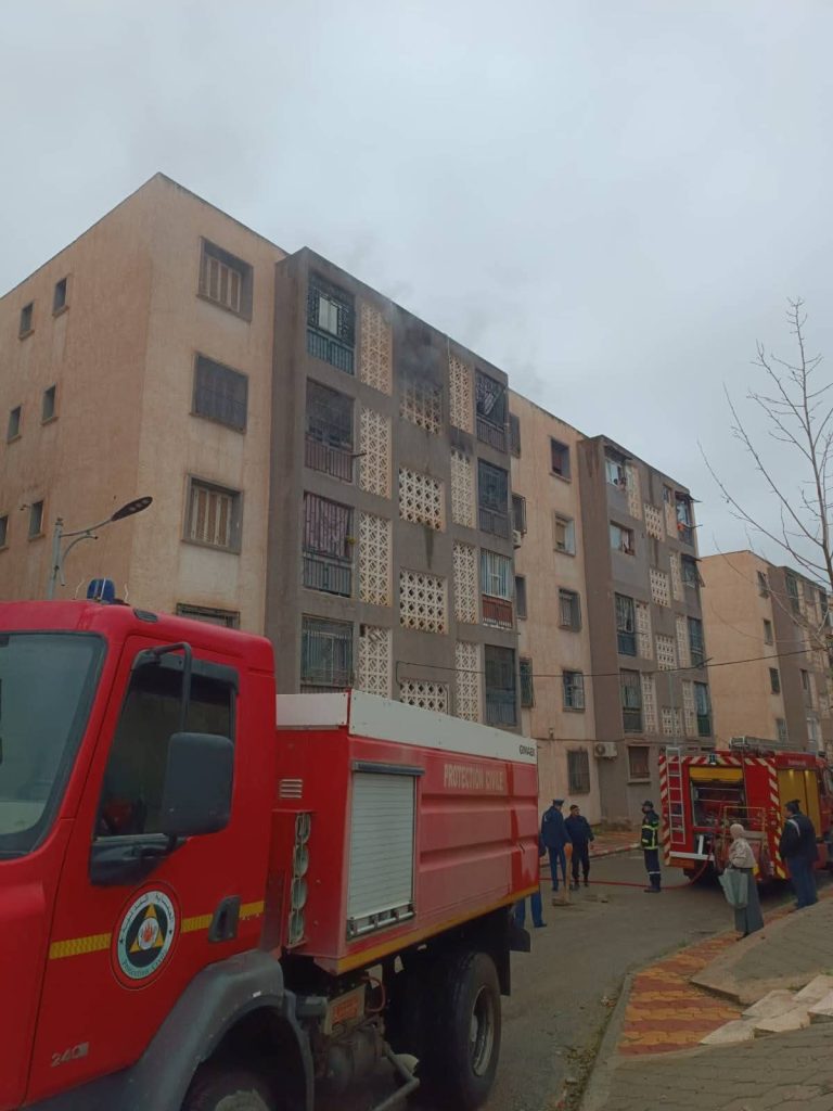 حريق في عمارة بسيدي بلعباس يسفر عن إسعاف ستة أشخاص