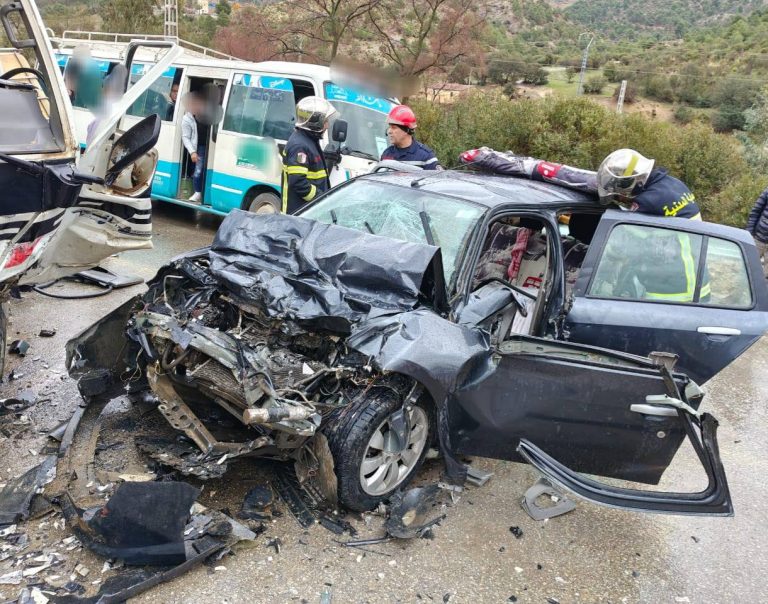 حادث مرور مميت يسجل وفاة وإصابة 02 آخرين في ولاية تيسمسيلت