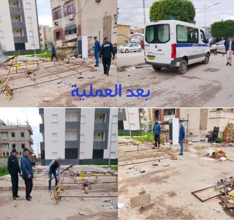 أمن ولاية الطارف عبر أمن دائرة بوثلجة يحمي المنظر الجمالي للمدينة ويضع حدًا للتجارة غير الشرعية