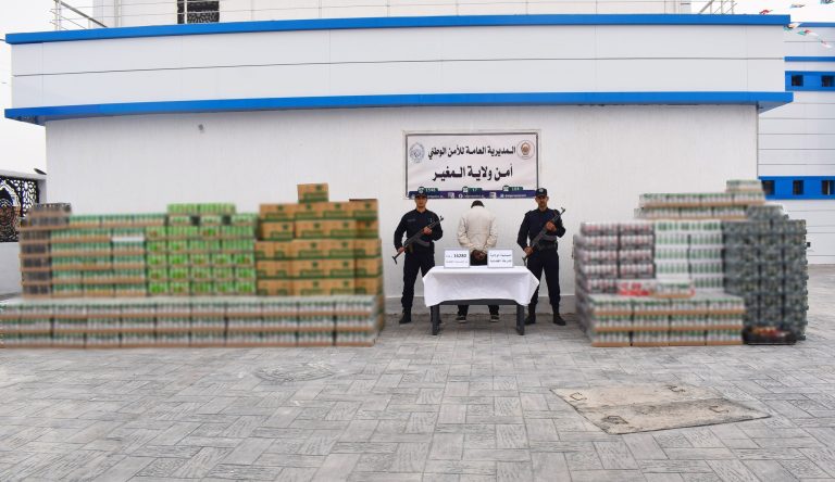 شرطة ولاية المغير تحجز أكثر من 16 ألف وحدة مشروبات كحولية وتوقيف شخص