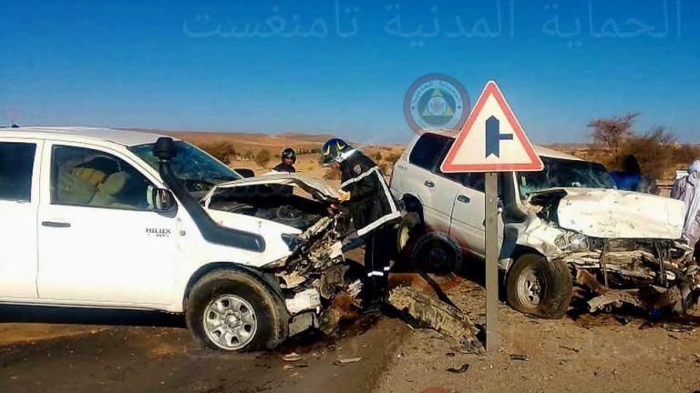 إصابة 4 أشخاص في حادث اصطدام تسلسلي بتامنغست