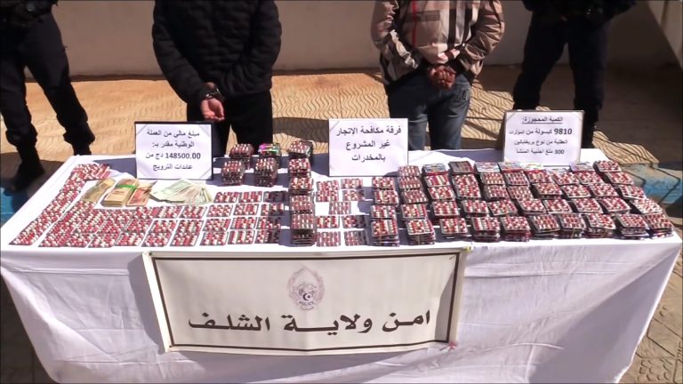 الشلف: توقيف شخصين واسترجاع أكثر من 9 آلاف كبسولة مخدرة ومركبتين ومبلغ مالي