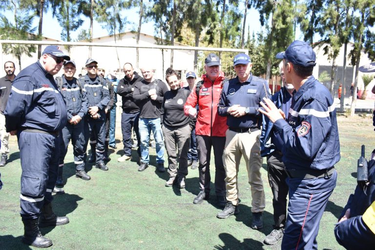 زيارة وفد الخبراء الدوليين لمرافق الحماية المدنية في إطار إعادة تصنيف فريق ALG HUSAR 01