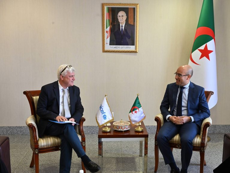 استقبال كاتب الدولة المكلف بالجالية الوطنية بالخارج لمسؤول اليونيسف وبحث سبل تعزيز التعاون في مجال حماية وترقية حقوق الطفل