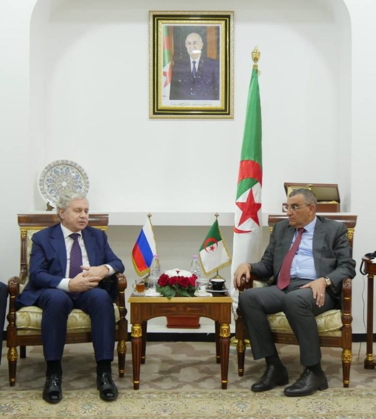 وزير الأشغال العمومية والمنشآت القاعدية عبد القادر جلاوي يبحث مع مسؤول من موسكو تعزيز التعاون في السكك الحديدية والنقل الموجّه