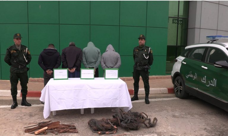 الدرك الوطني بتيارت وفي عمليتين منفصلتين يفكك شبكتين مختصتين في سرقة الكوابل النحاسية