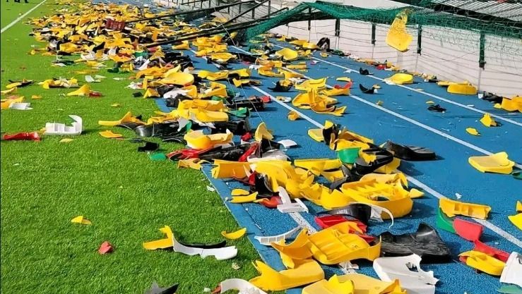 توقيف 34 مشتبها فيه بعد أعمال شغب وتخريب خلال مباراة اتحاد الحراش وجمعية وهران بملعب الشهيد مرزوقي مولود