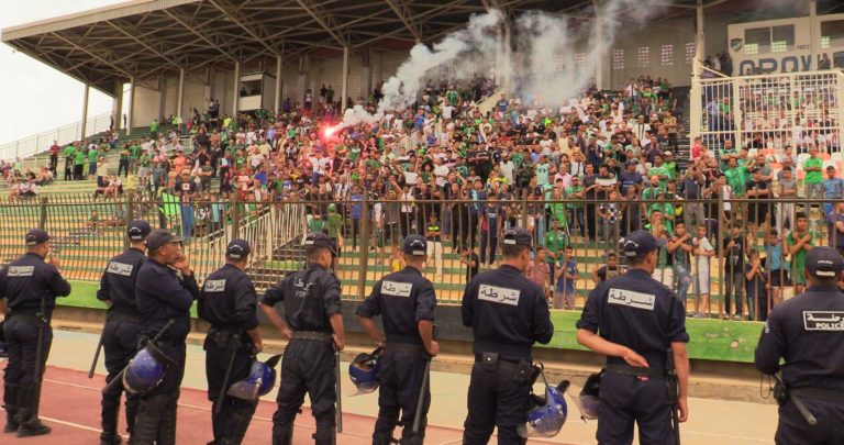 شرطة_بسكرة تسطر إجراءات أمنية خاصة لتأمين حفل تسليم درع_البطولة لفريق اتحاد_بسكرة