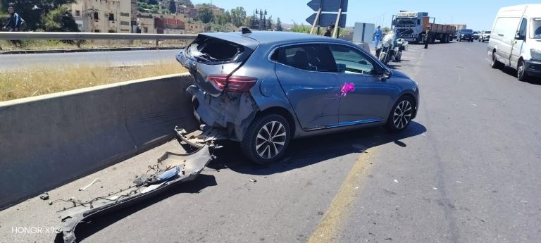 حادث_مرور مادي على الطريق السيار A2 عند واد هوس باتجاه قسنطينة