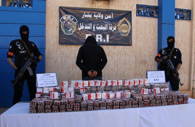شرطة_بشار تحبط محاولة ترويج أكثر من 85 ألف كبسولة من مؤثرات بريغابالين العقلية