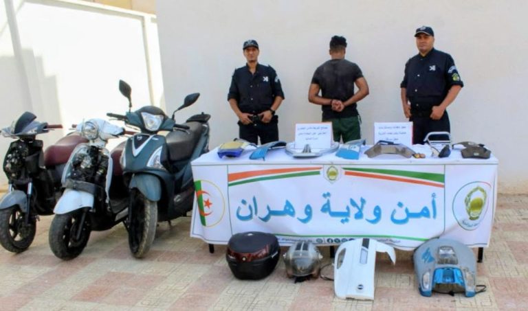 شرطة وهران تضع حداً لنشاط سارق دراجات نارية وتسترجع 3 مركبات مسروقة