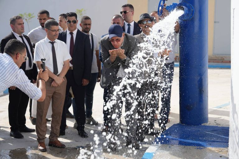 وزير الري يضع محطة جديدة لمعالجة مياه الشرب بالعفرون حيز الخدمة